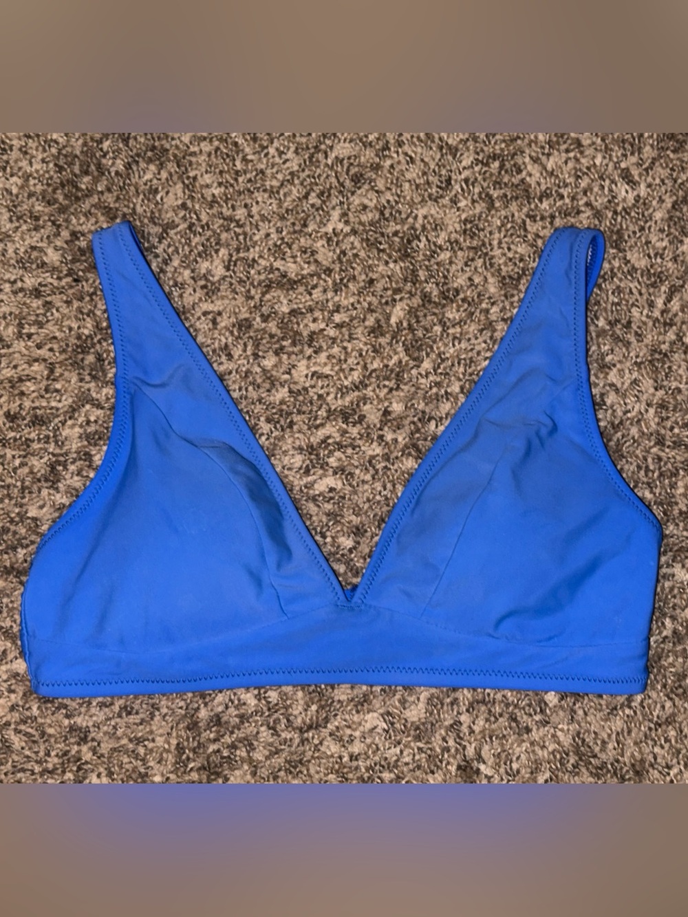 Blue Wireless Triangle Bralette